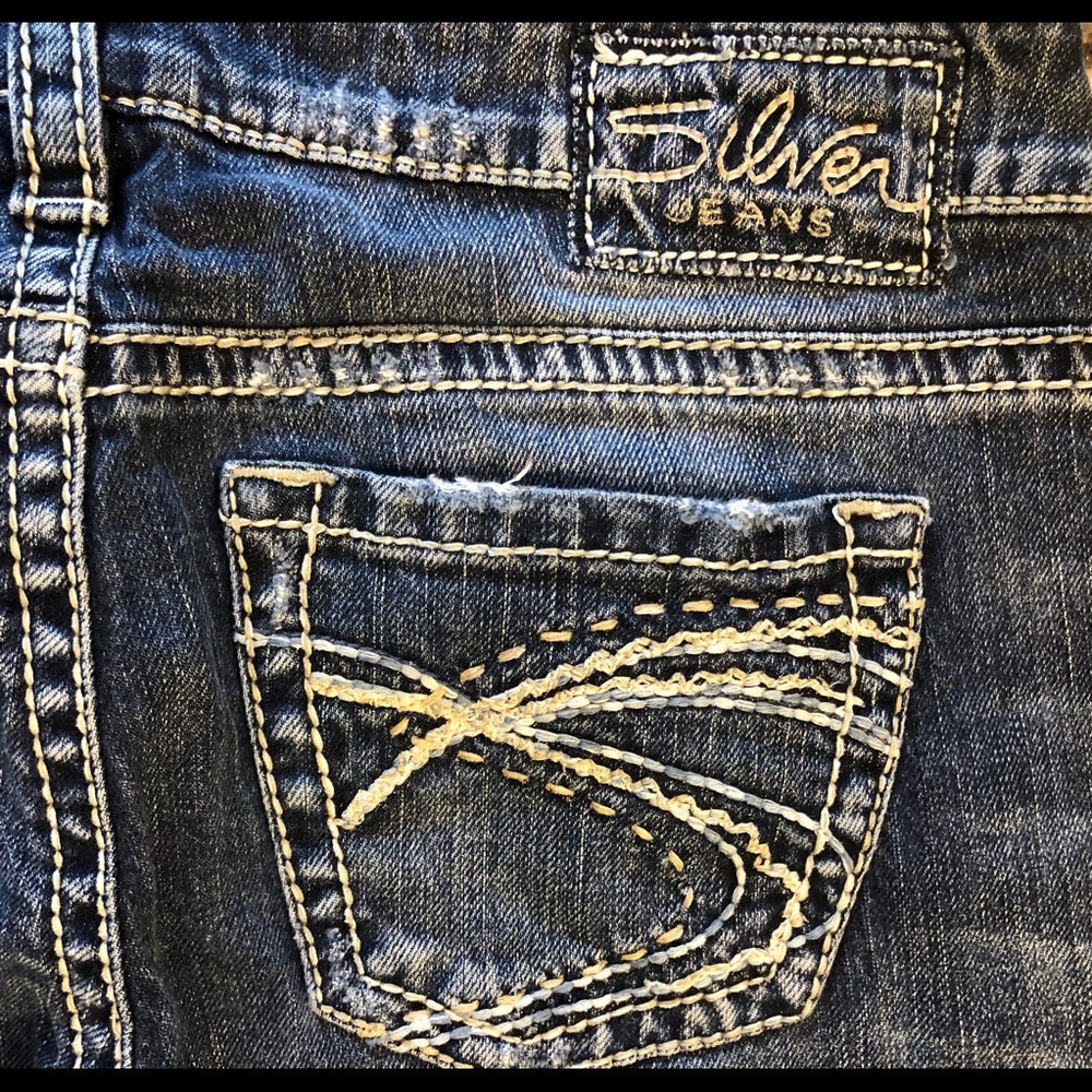 Silver Santorini Capri Stretch Jeans 28 - Picture 5 of 6